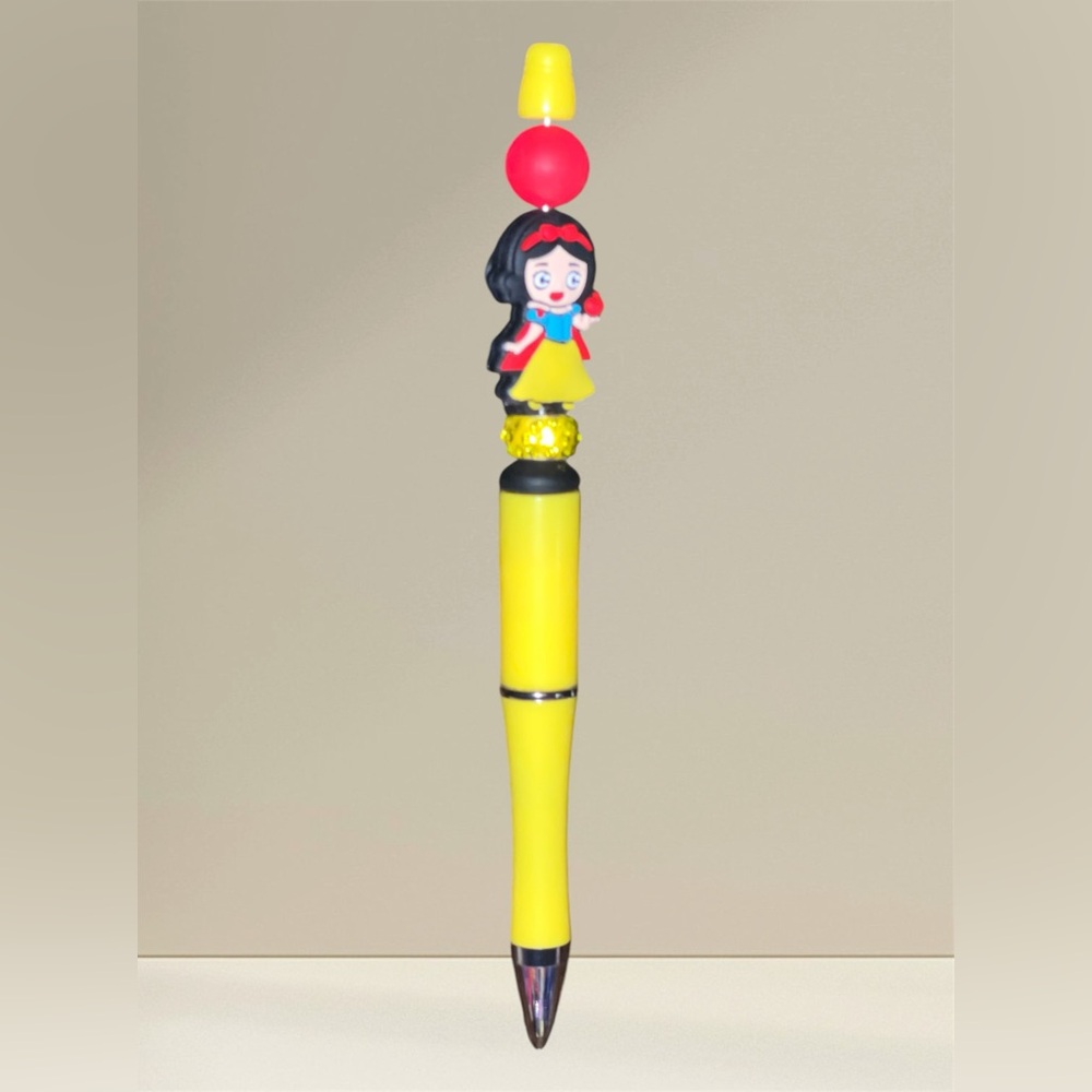 Snow White Beaded and Embellished Pen
